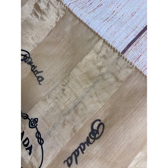 Prada Women's Gold Printed Silk Scarf - OS Please Read Description - Picture 4 of 10